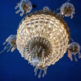 Beautiful antique French "Sac a Perle" chandelier