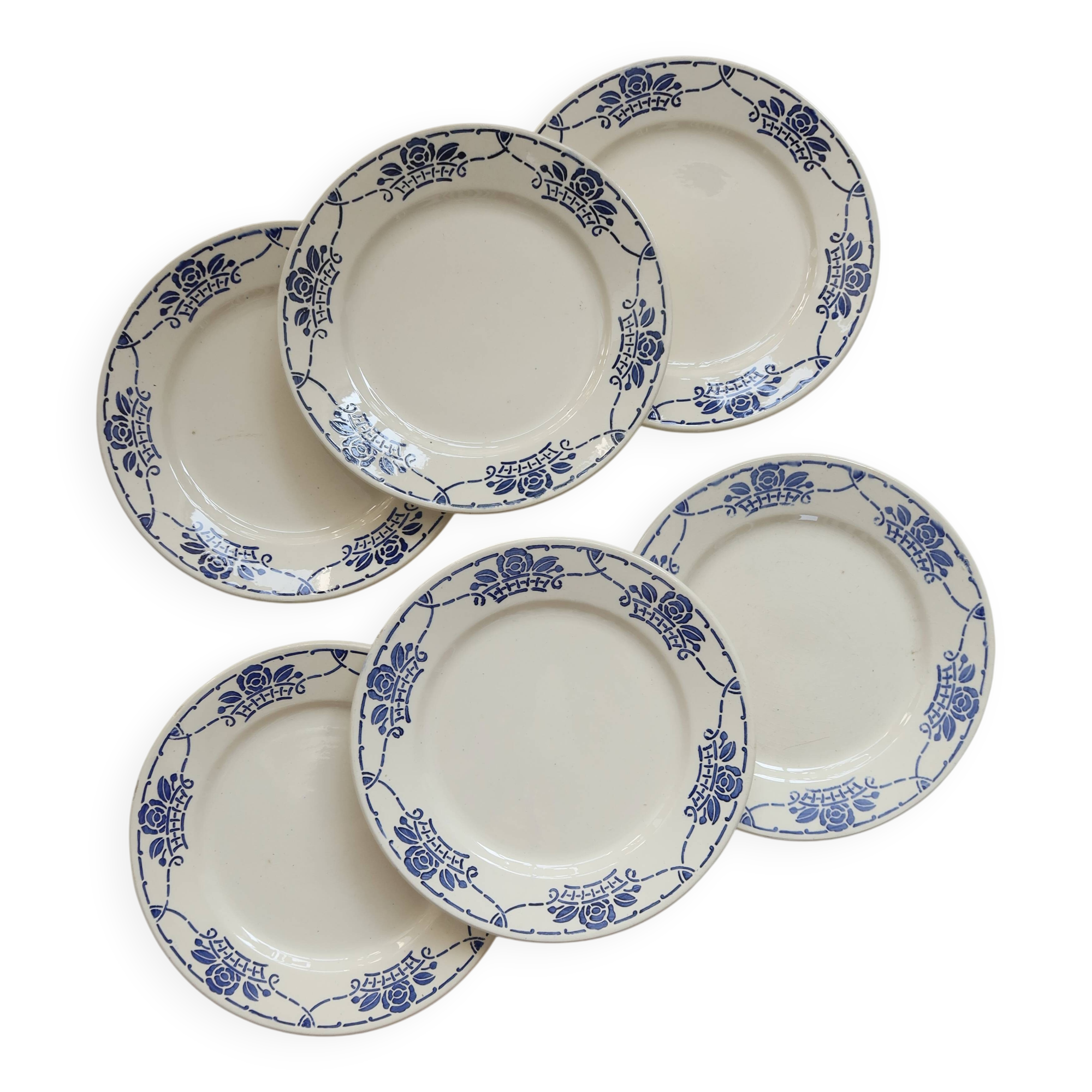 Antique dinner plates - Choisy le Roi HBC - Georgett pattern