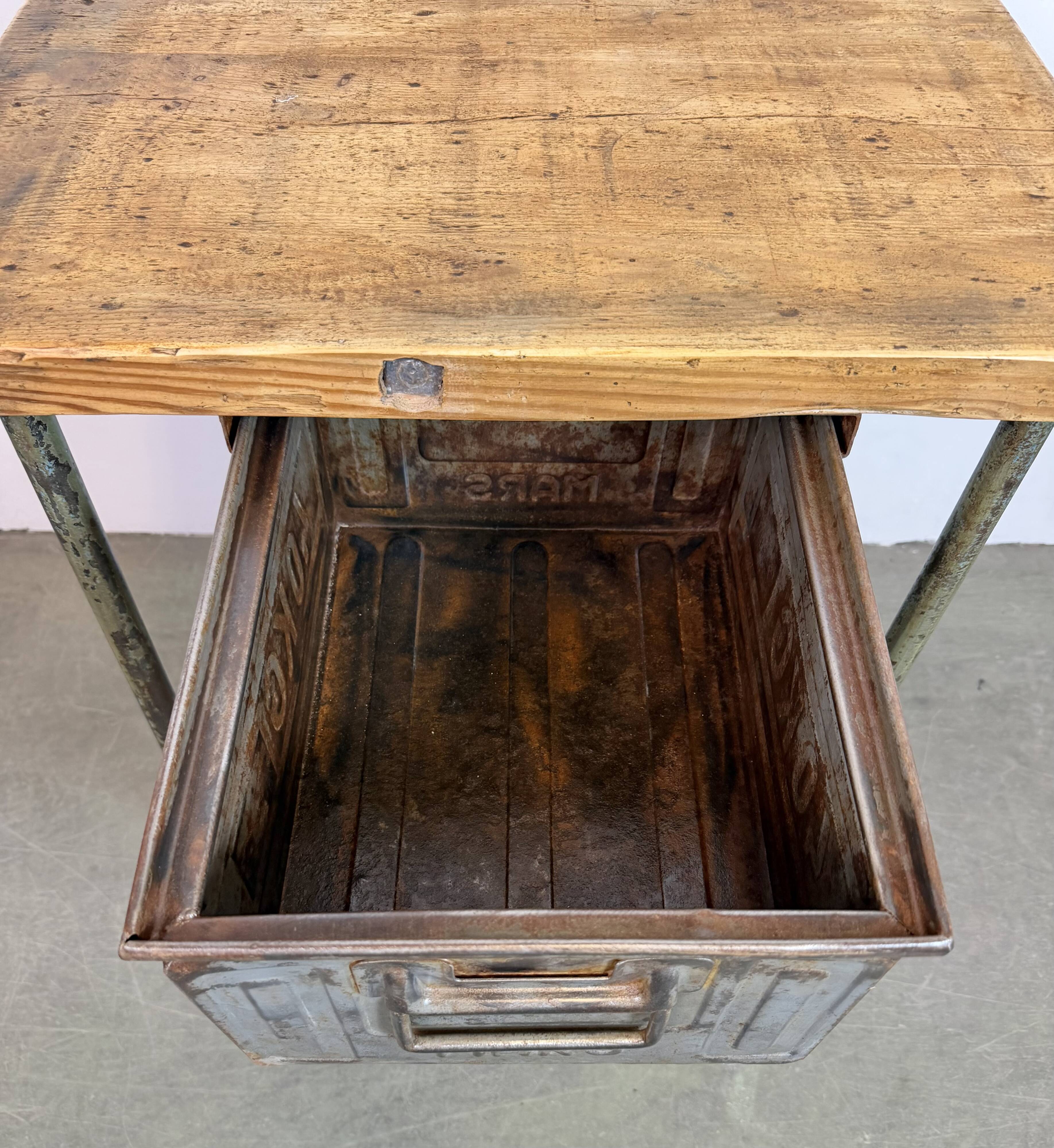 Vintage Industrial Worktable, 1960s