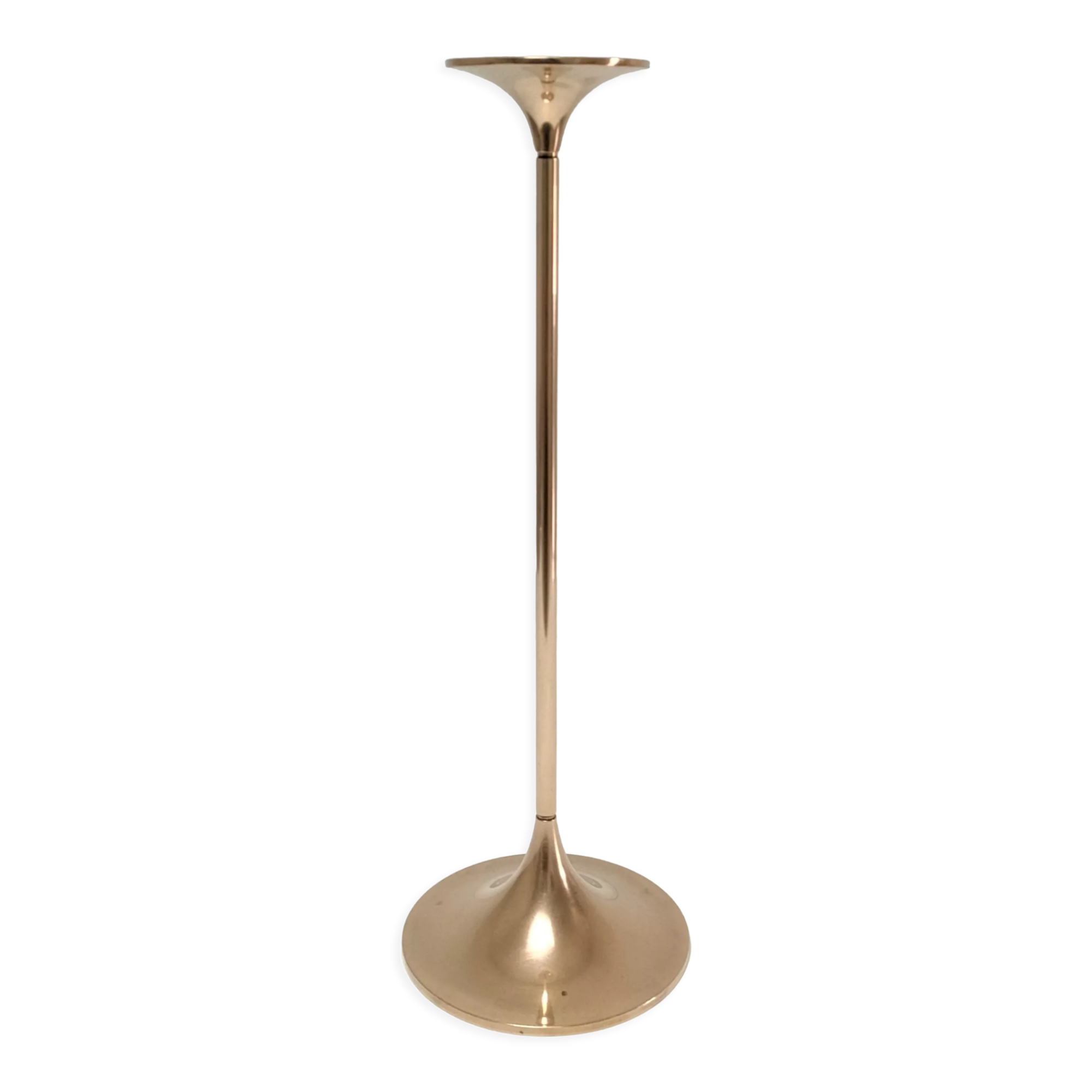 Hi Fi candle holder by Max Bruël for Torben Orskov solid brass h. 26,5 cm