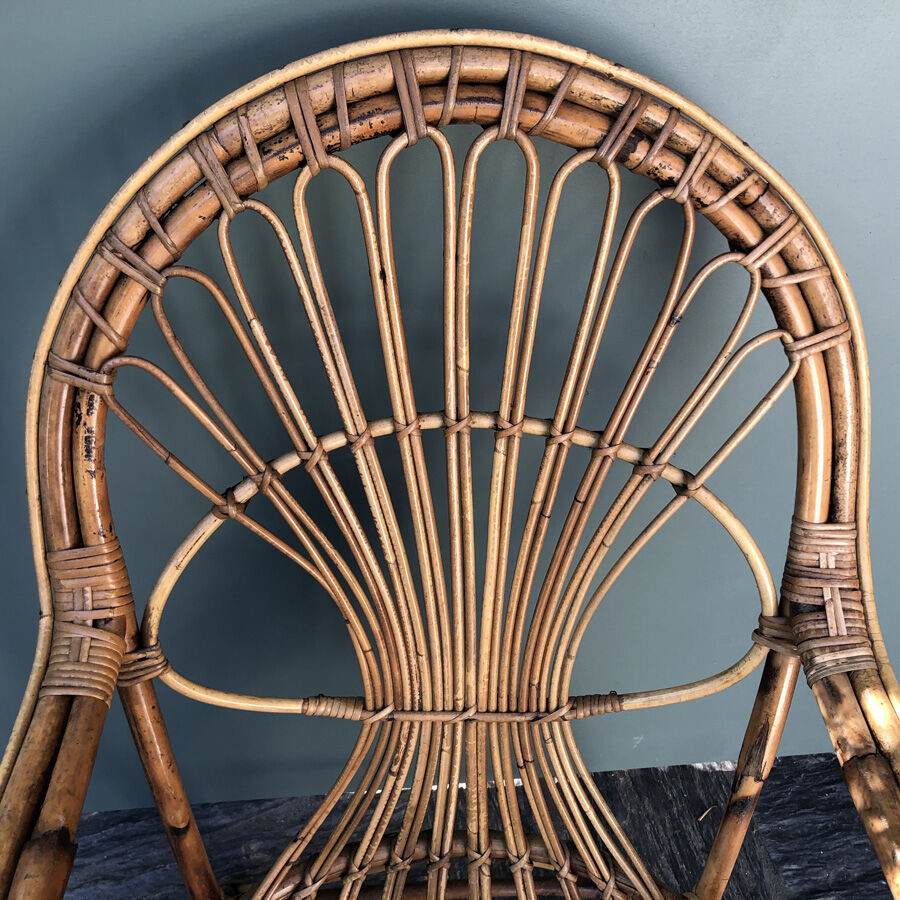 Vintage Italian bamboo chair