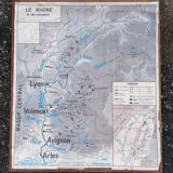 Ancienne affiche scolaire MDI France, le gros élevage et le Rhône.