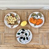 Glazed terracotta dessert plates