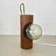 Large organic sculptural table lamp in pine wood attributed to Temde Lights, Germany, 1970s