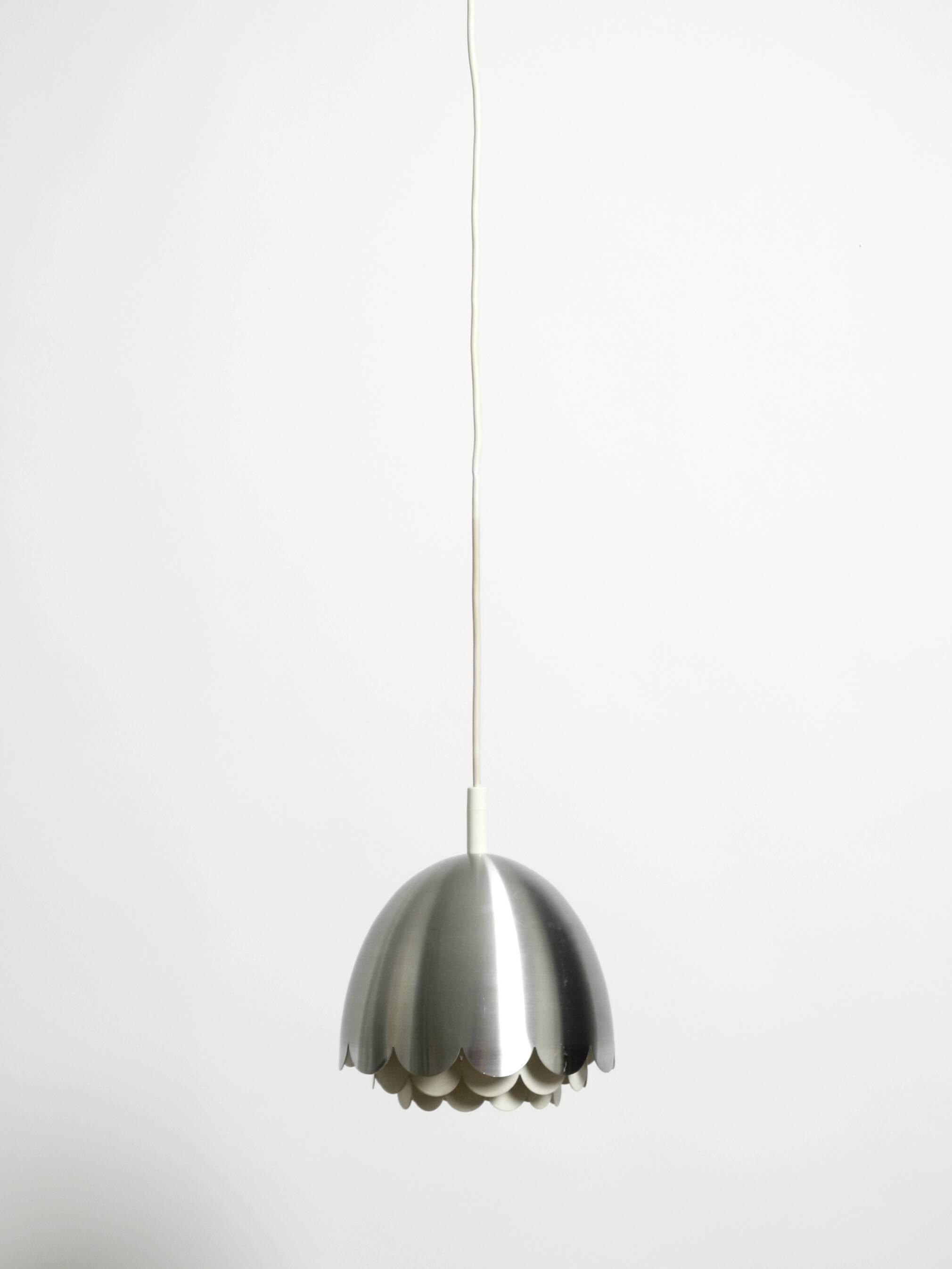 Small 1960s Space Age pendant lamp by Doria made of aluminum and metal