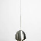 Small 1960s Space Age pendant lamp by Doria made of aluminum and metal