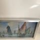 “Port Breton” oil, 1940s, under glass