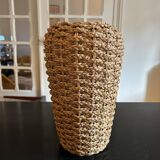grand vase en osier et grés