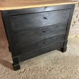 Commode ancienne patinée noir