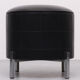 Black Faux Leather Sewing Stool, 1960s