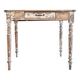 Table patinée - bureau pieds tournés et son tiroir