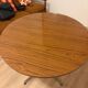 Table à manger ronde en Formica/acier 100 cm Space age année 80