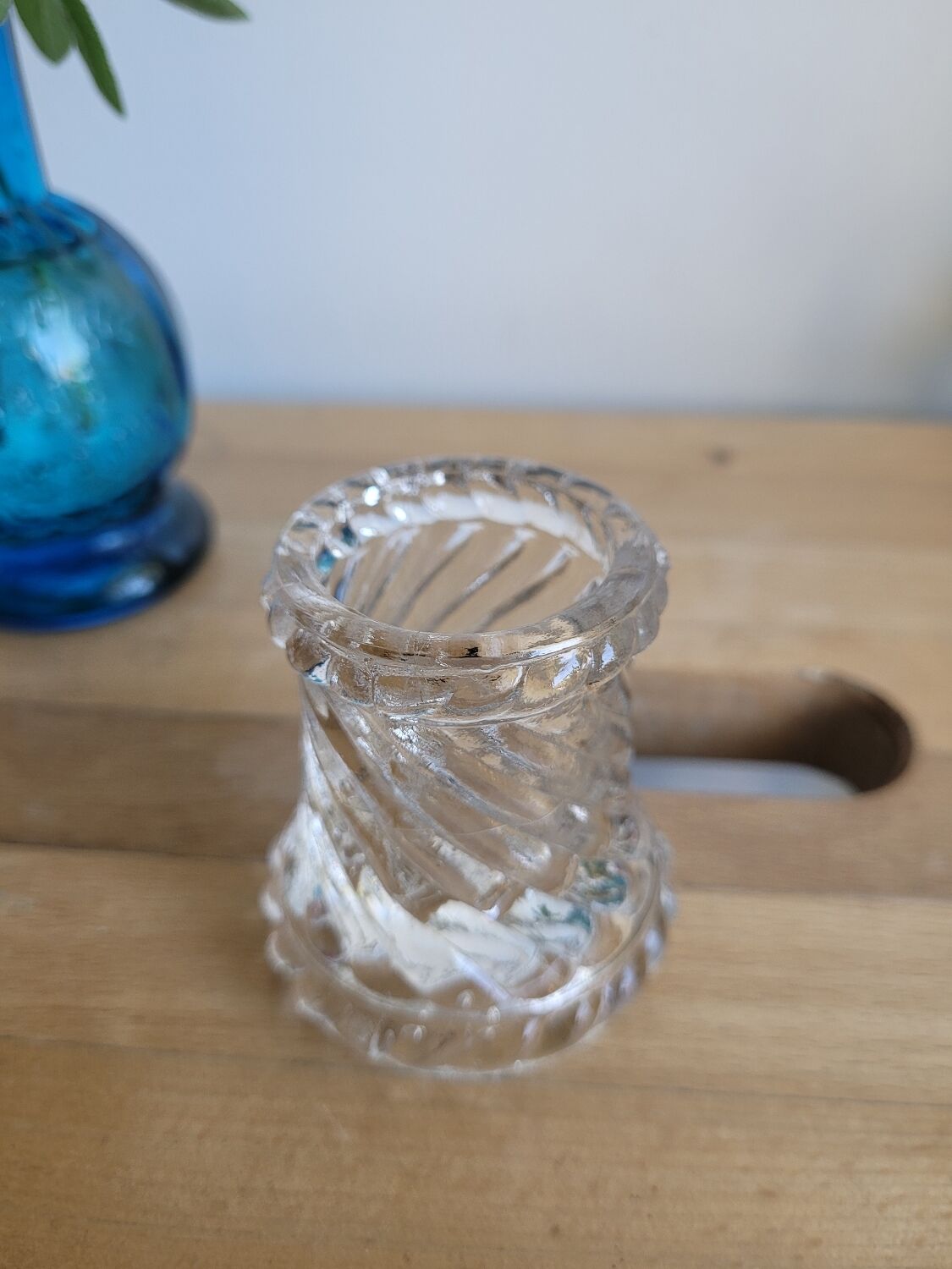 Small molded glass chandelier