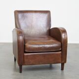 A stately, well-preserved, and comfortable sheepskin armchair