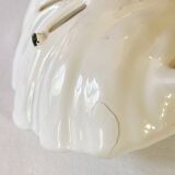 White enameled cast iron soap dish