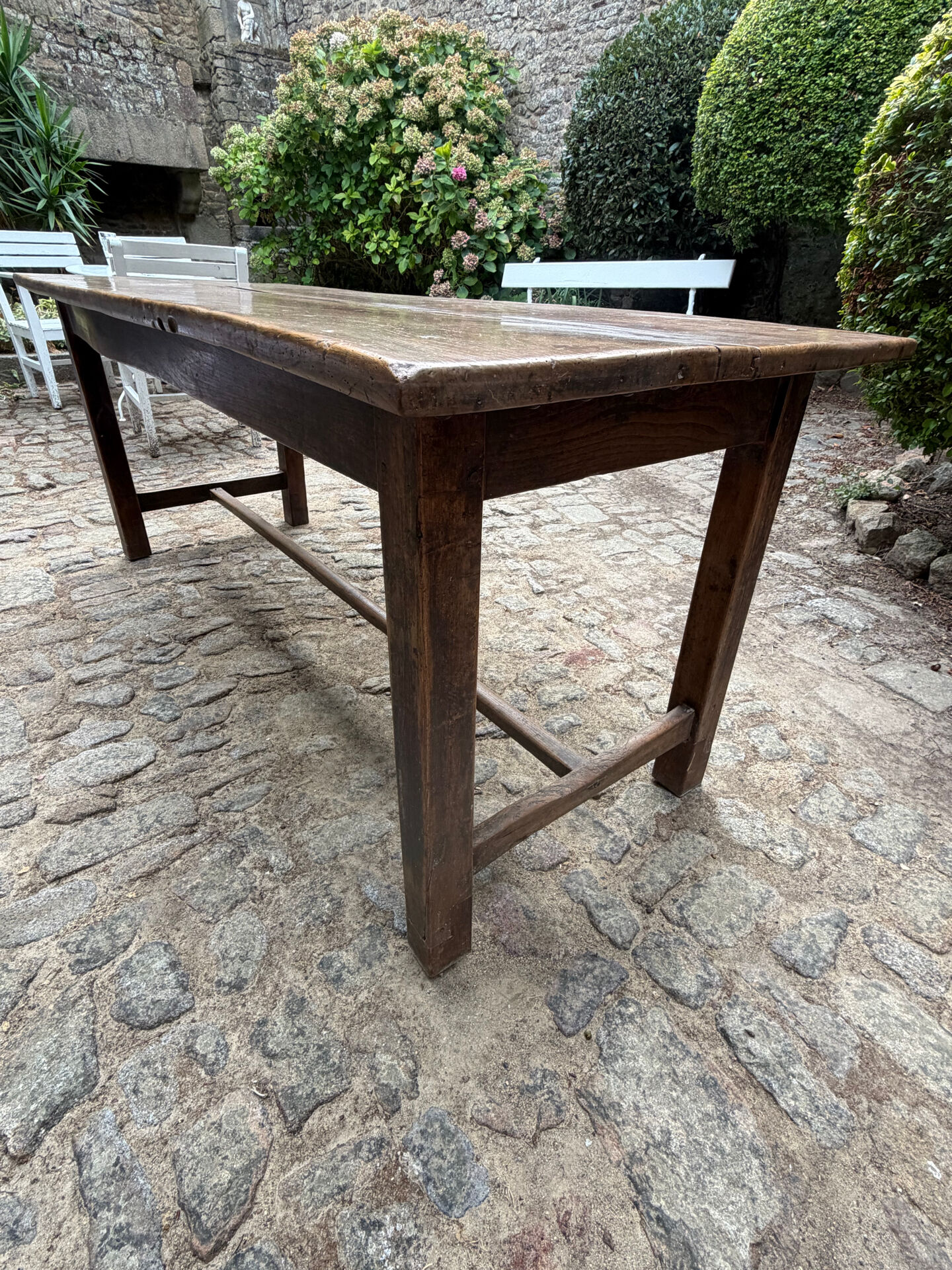 Old Normandy farmhouse table in solid wood – 19th / early 20th century