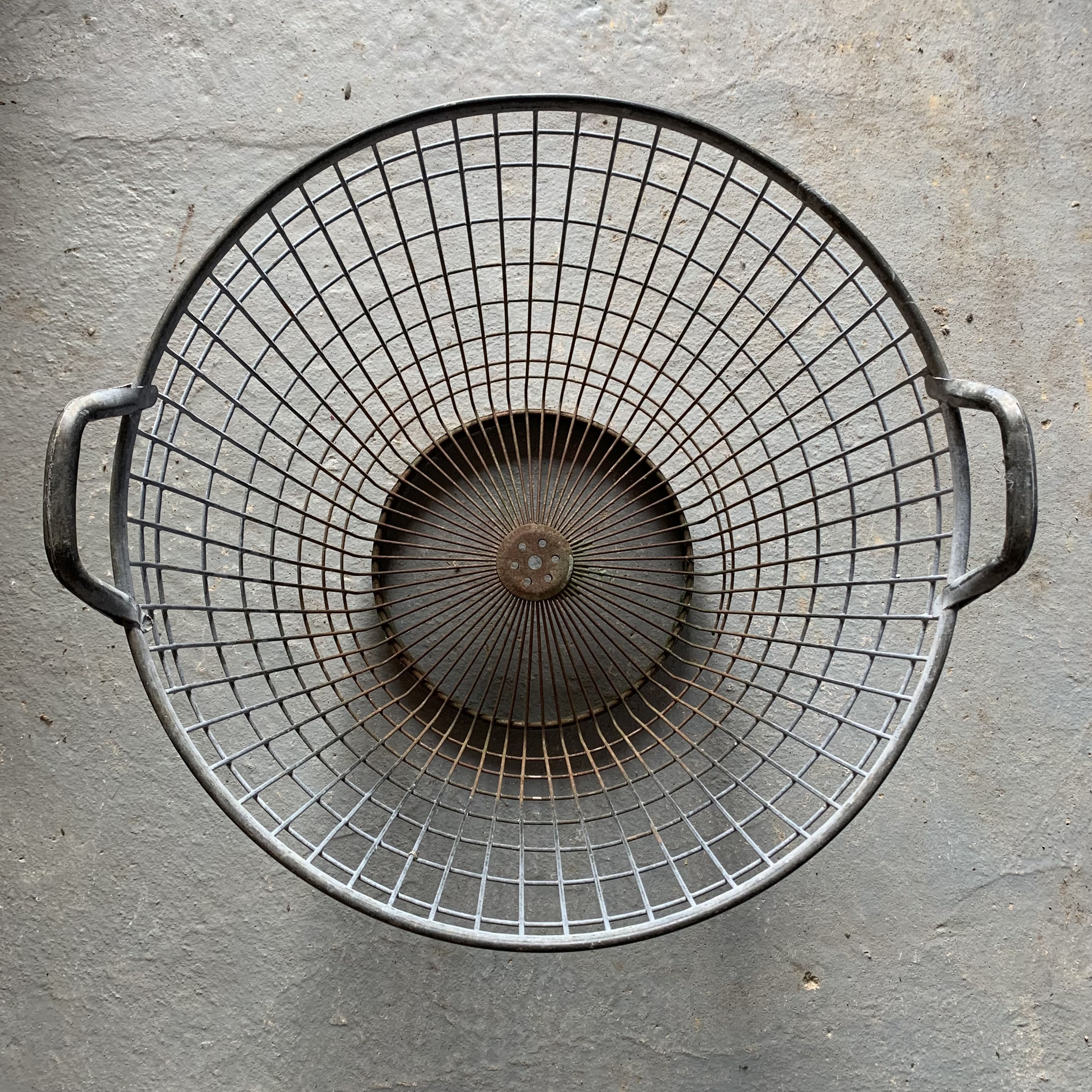 Metal basket, industrial style