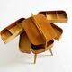 Beautiful original Mid Century teak sewing box with hinged compartments