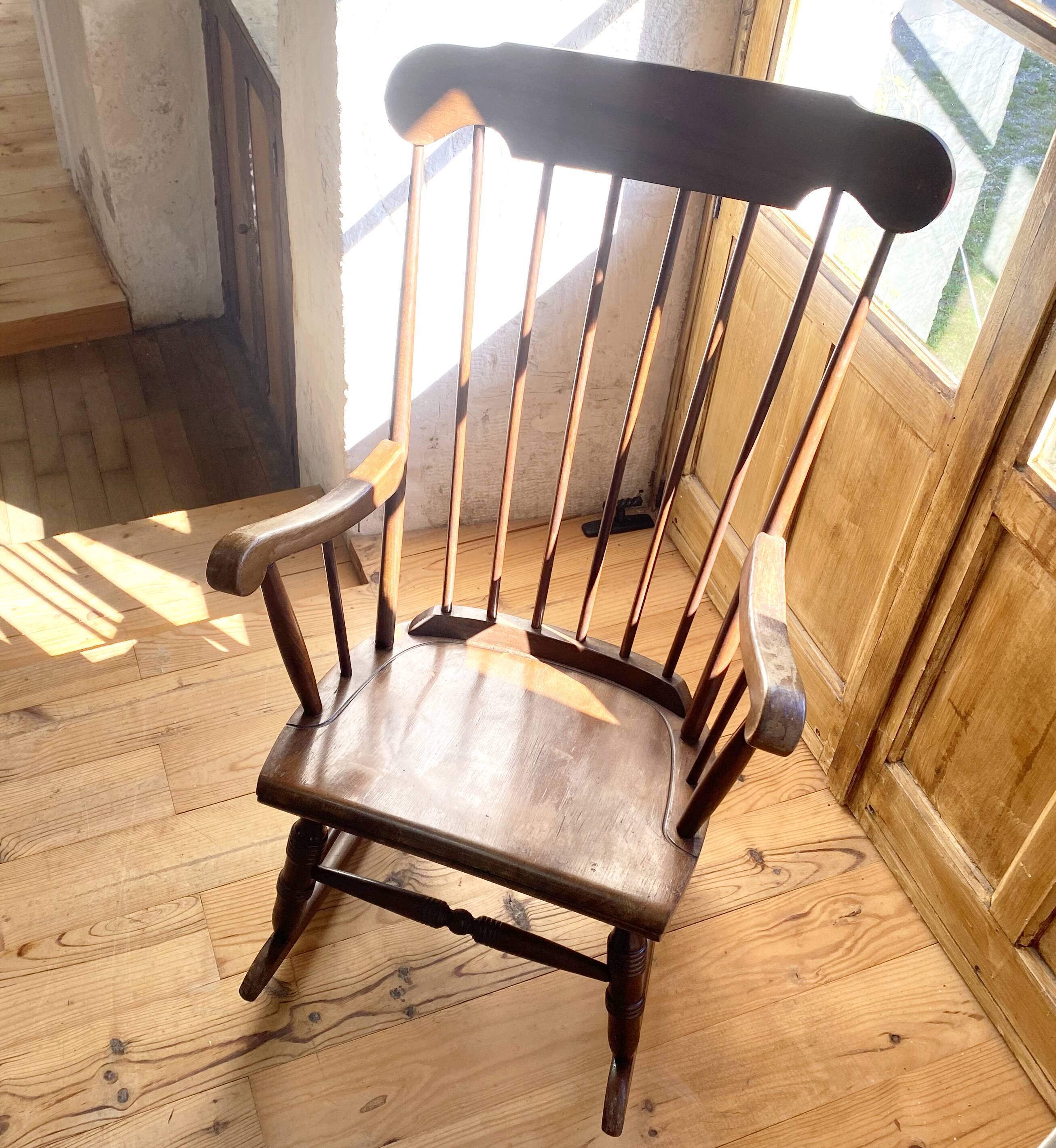 Rocking Chair Stol Kamnik dark wood