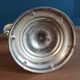 English candle holder triple pearl chandelier patinated chrome metal