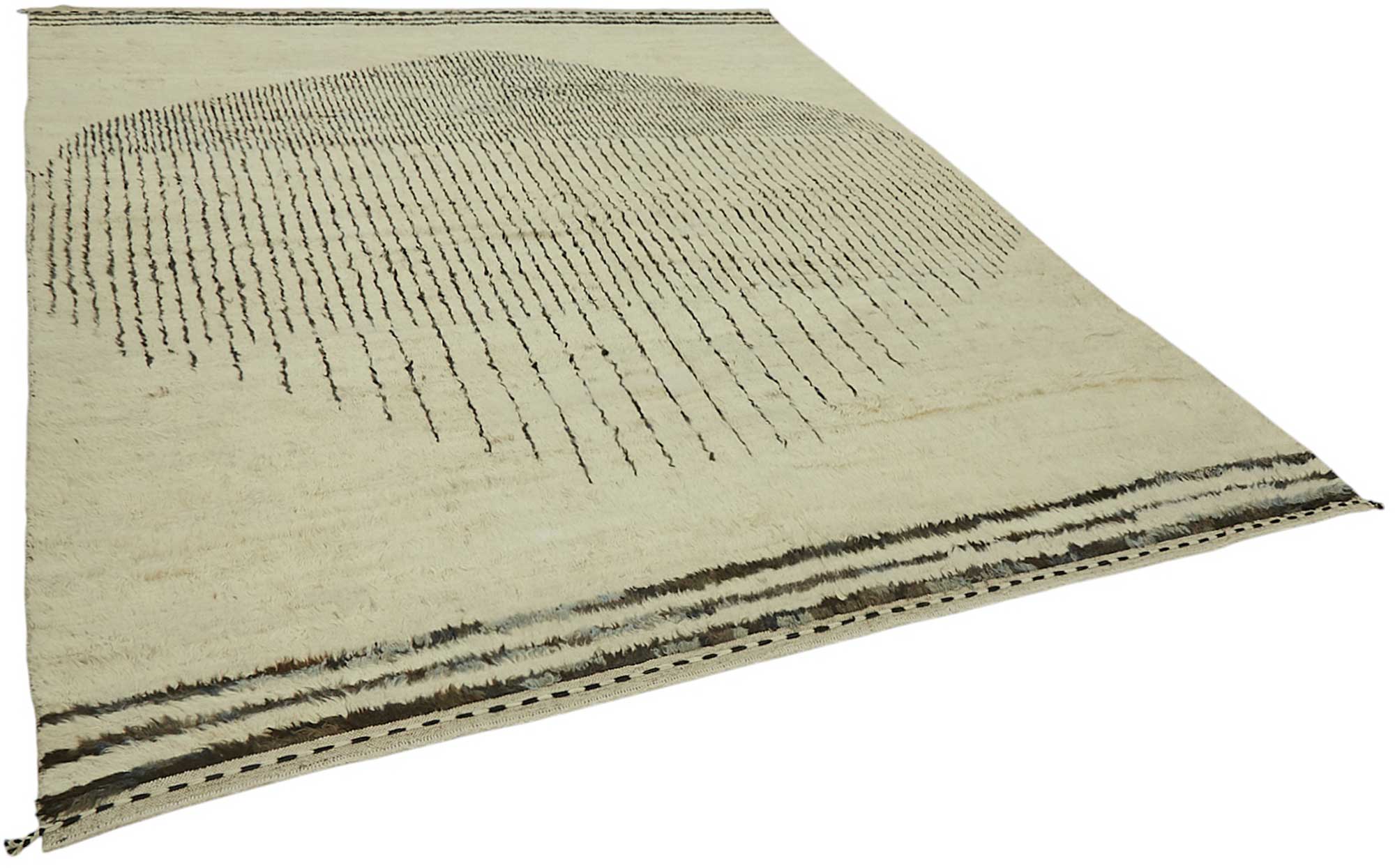 Handmade Tribal Decorative 267 cm x 305 cm Beige Wool Carpet