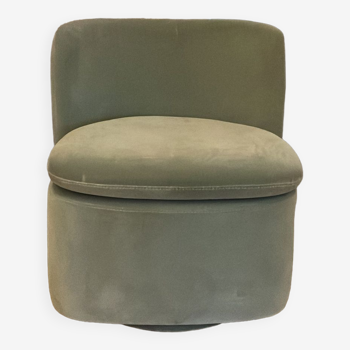 Fauteuil velours vert