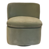 Fauteuil velours vert