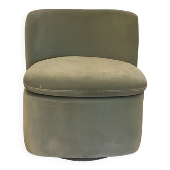 Fauteuil velours vert