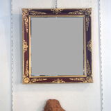Golden and lacquered mirror 81x75cm
