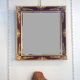 Golden and lacquered mirror 81x75cm