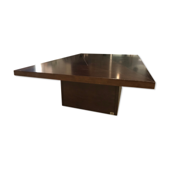 Coffee table designer Paul Michel walnut wood