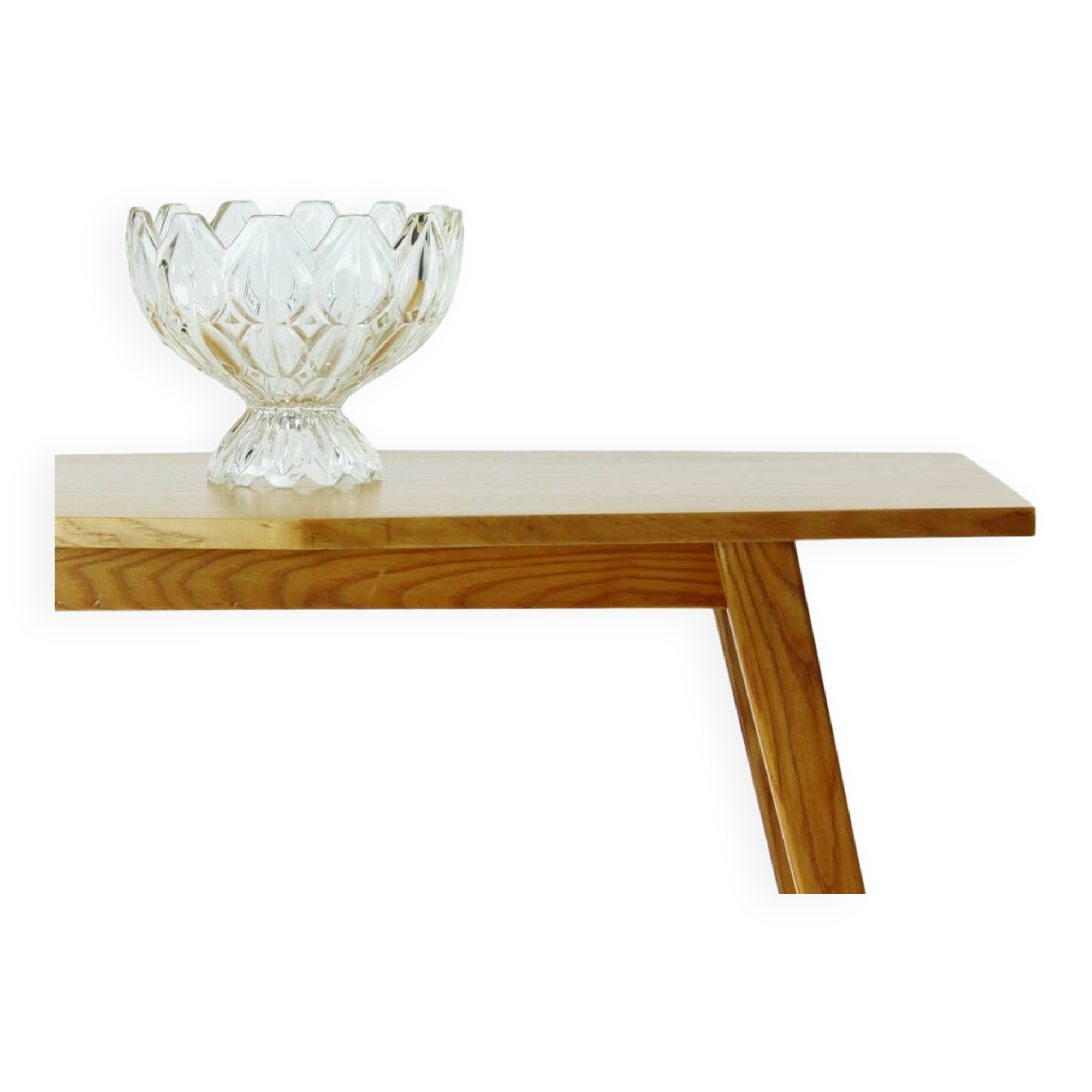 Bol en verre pressé unique, collection Tulip Hermanowa Hut, 1957