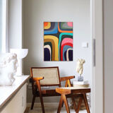 Colorful acrylic canvas for living room "Rainbow"