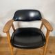 Scandinavian armchair by Erik Kirkegaard in oak and leather, 1960s.