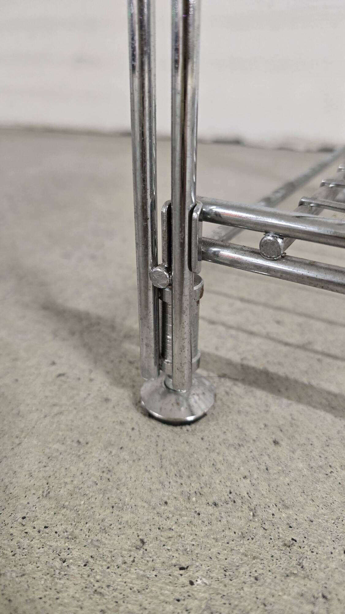 Balton vintage shelf from the 1980s in chrome metal – 215 cm
