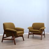 Pair 849 armchairs Gianfranco Frattini for Cassina Meda 1950s