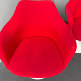 Tulip chair – swivel armchair red, by Eero Saarinen for Knoll International, Italy, 1960s