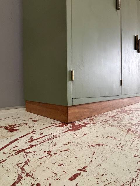 Asymmetrical wardrobe from the 1950s.