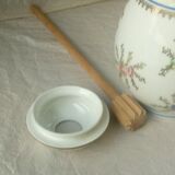 Limoges porcelain chocolatiere with its moussoir