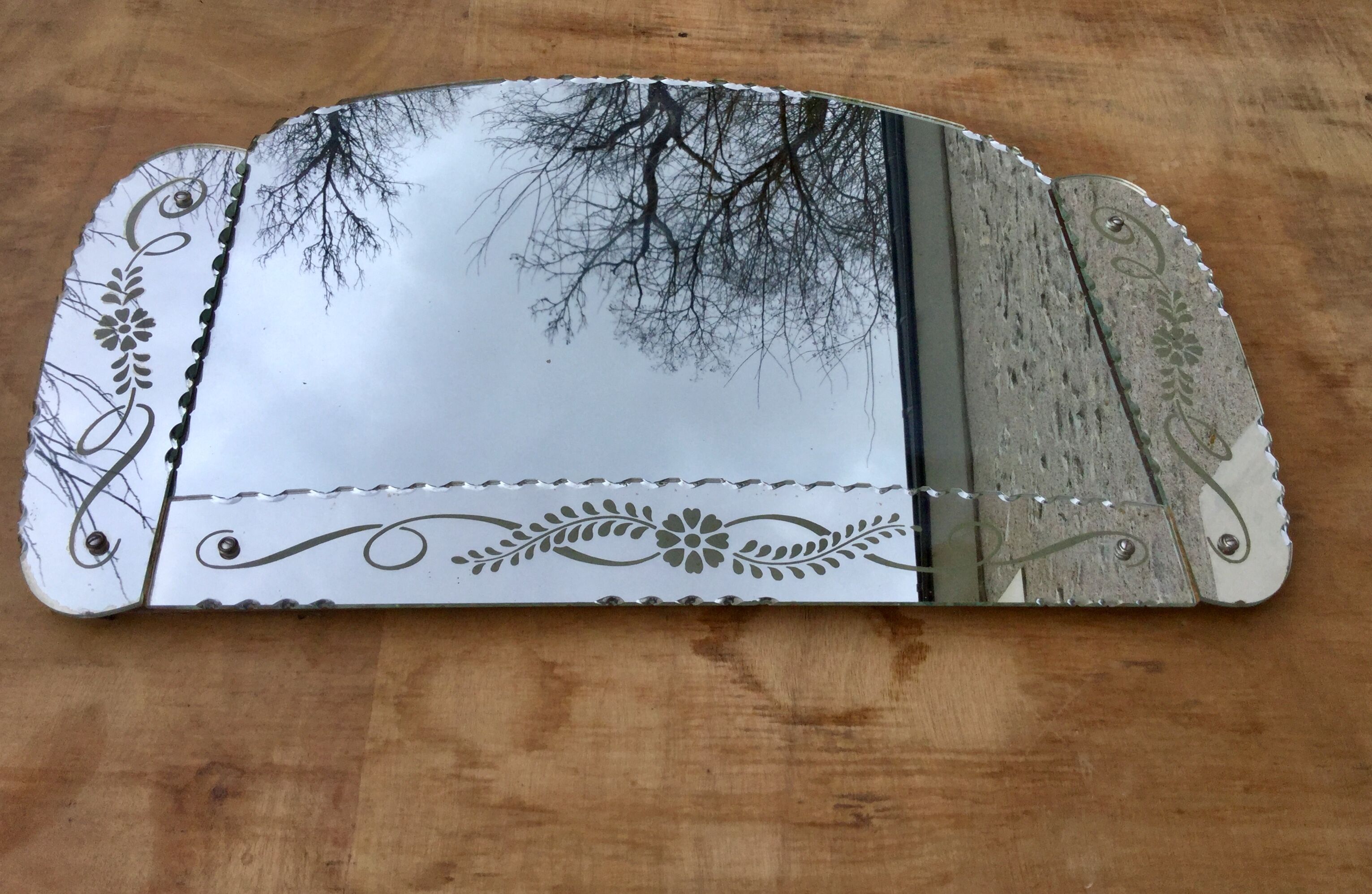 Former art deco mirror  63 x 39cm