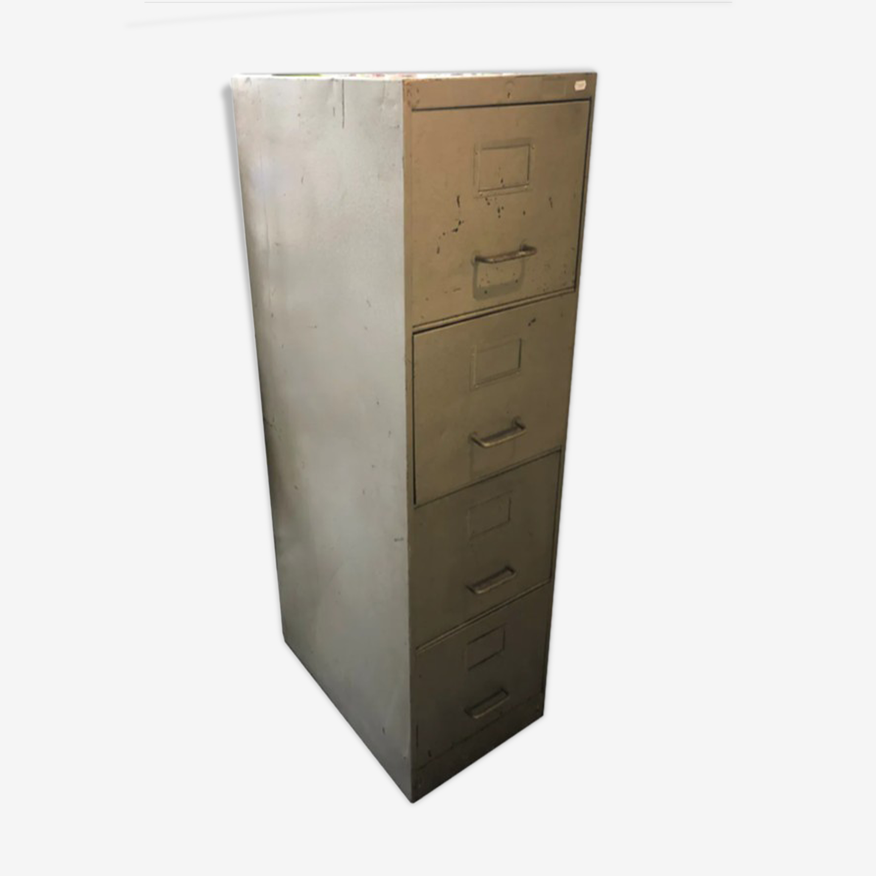 Casier métallique industriel meuble colonne à 4 tiroirs Classeur en métal  Armoire | Selency