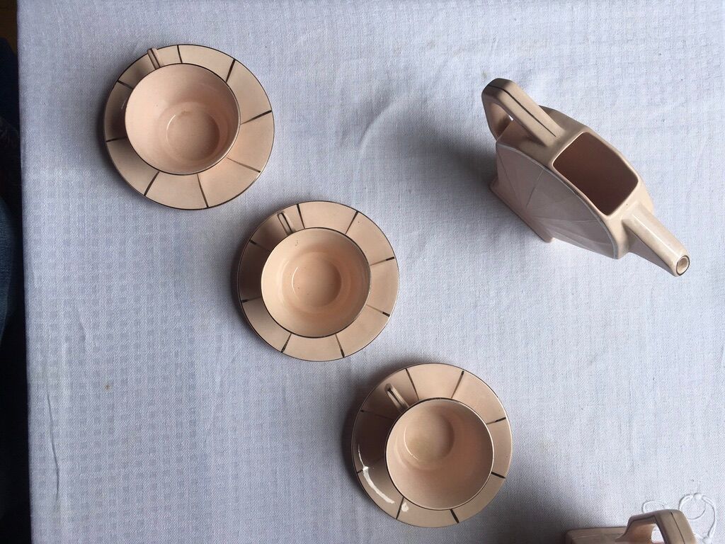 Saint Amand tiled coffee set circa 1930