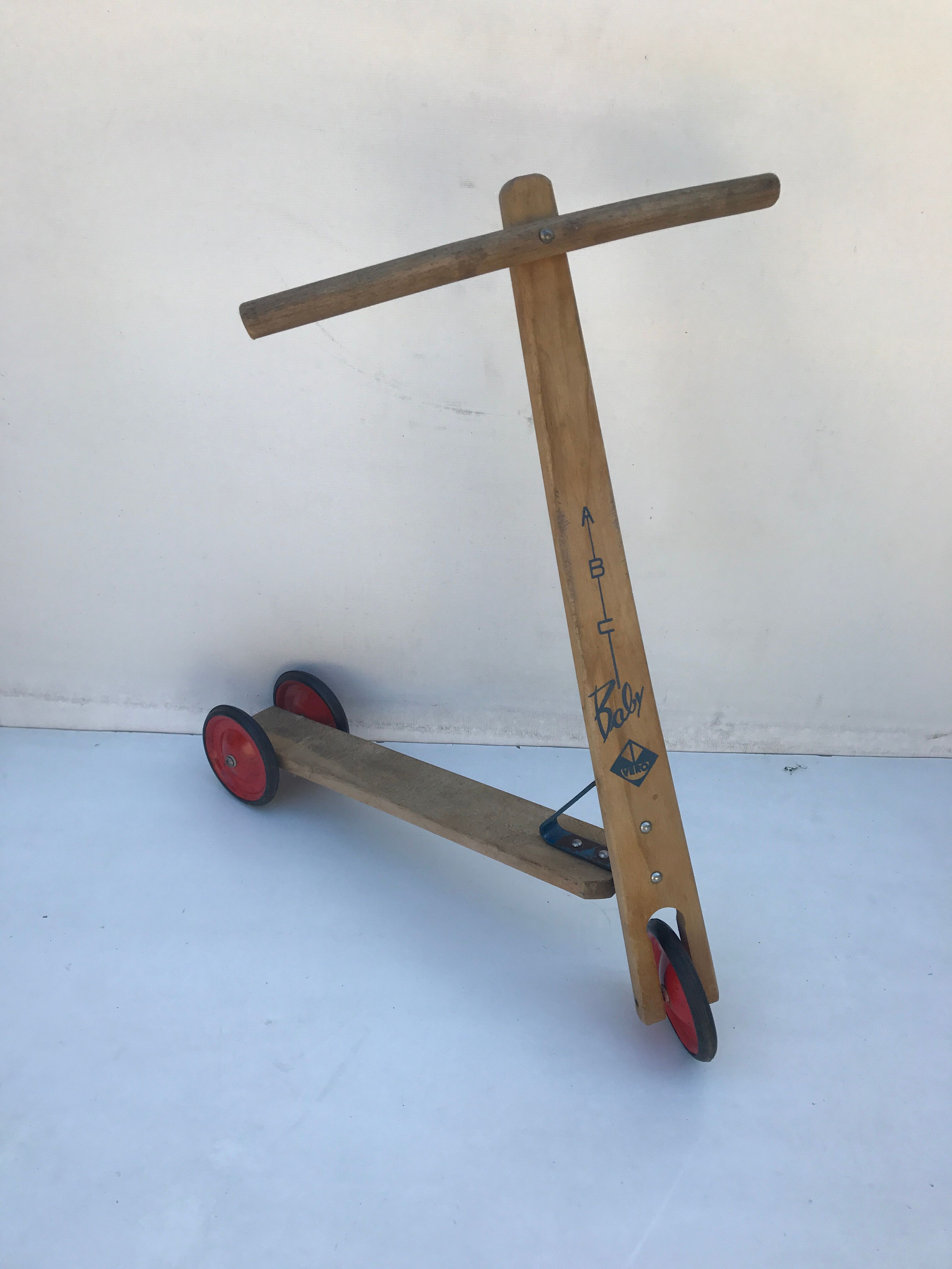Old scooter vero baby abc in wood & metal of the 1960s vintage
