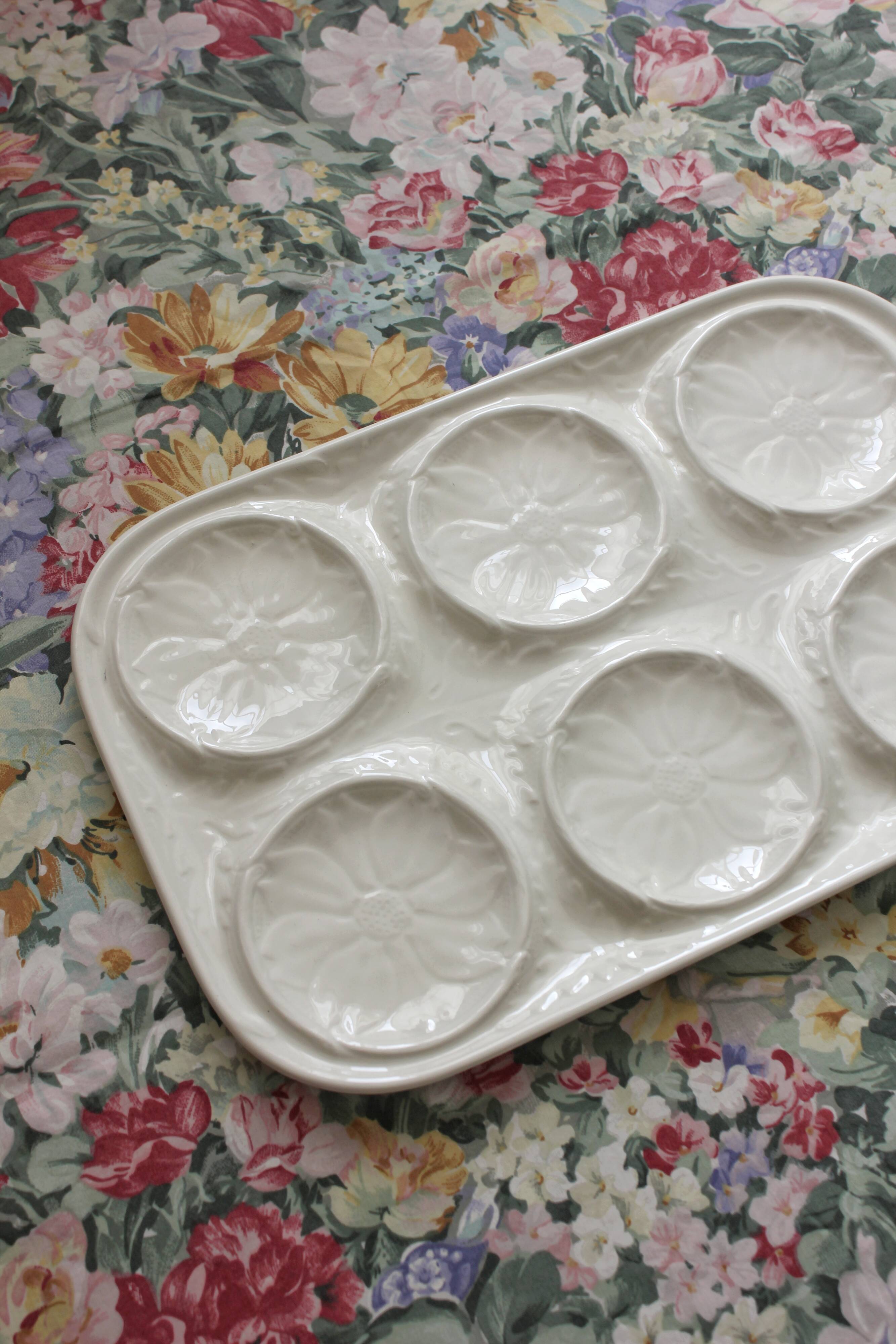 Vintage rectangular earthenware dish in Gien slipware