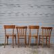 Lot de 4 chaises bistrot Thonet et Baumann