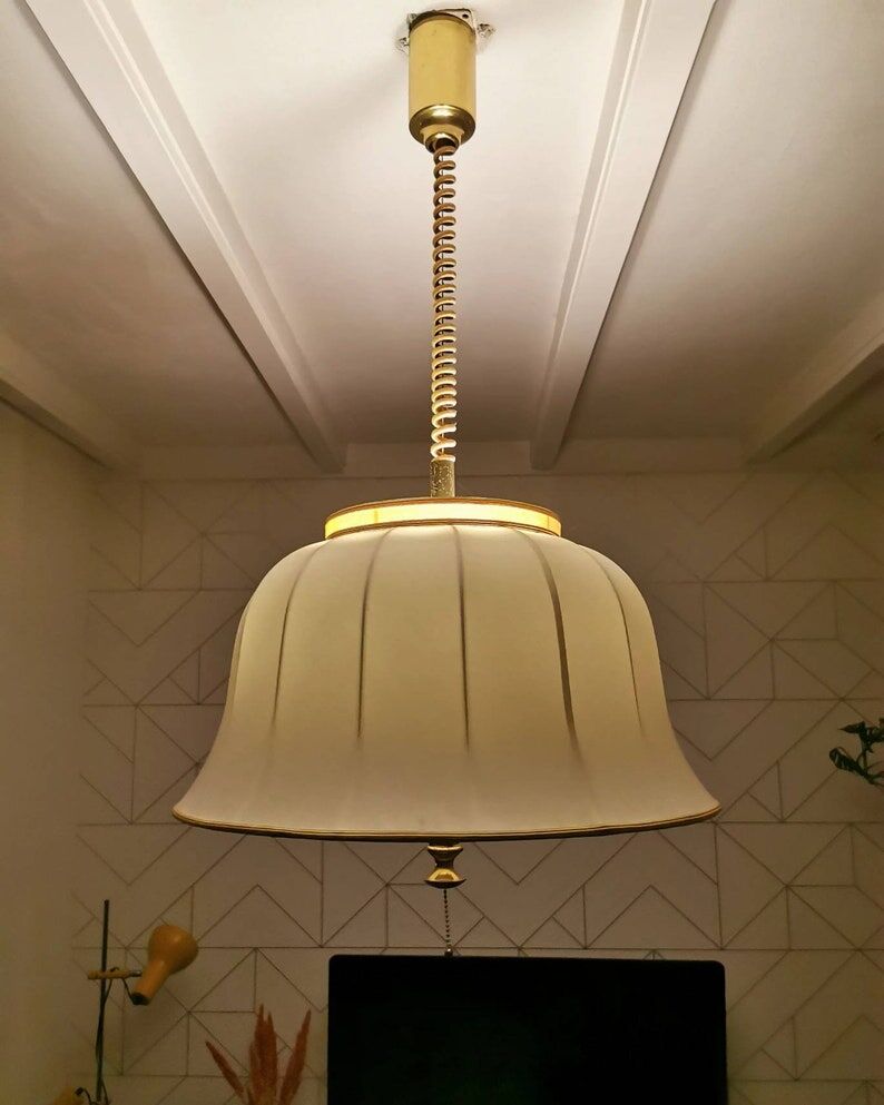 Vintage hollywood regency pendant lamp 80s