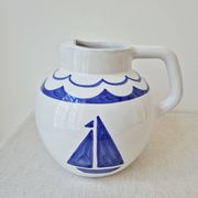 Vase en céramique peint à la main "Bateau" - Signature Pauline