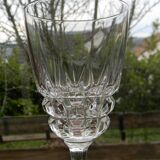 Set of 6 crystal water glasses from ARQUES. Pompadour model.