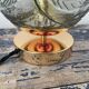 Vintage table lamp in electrified chiseled glass to nine