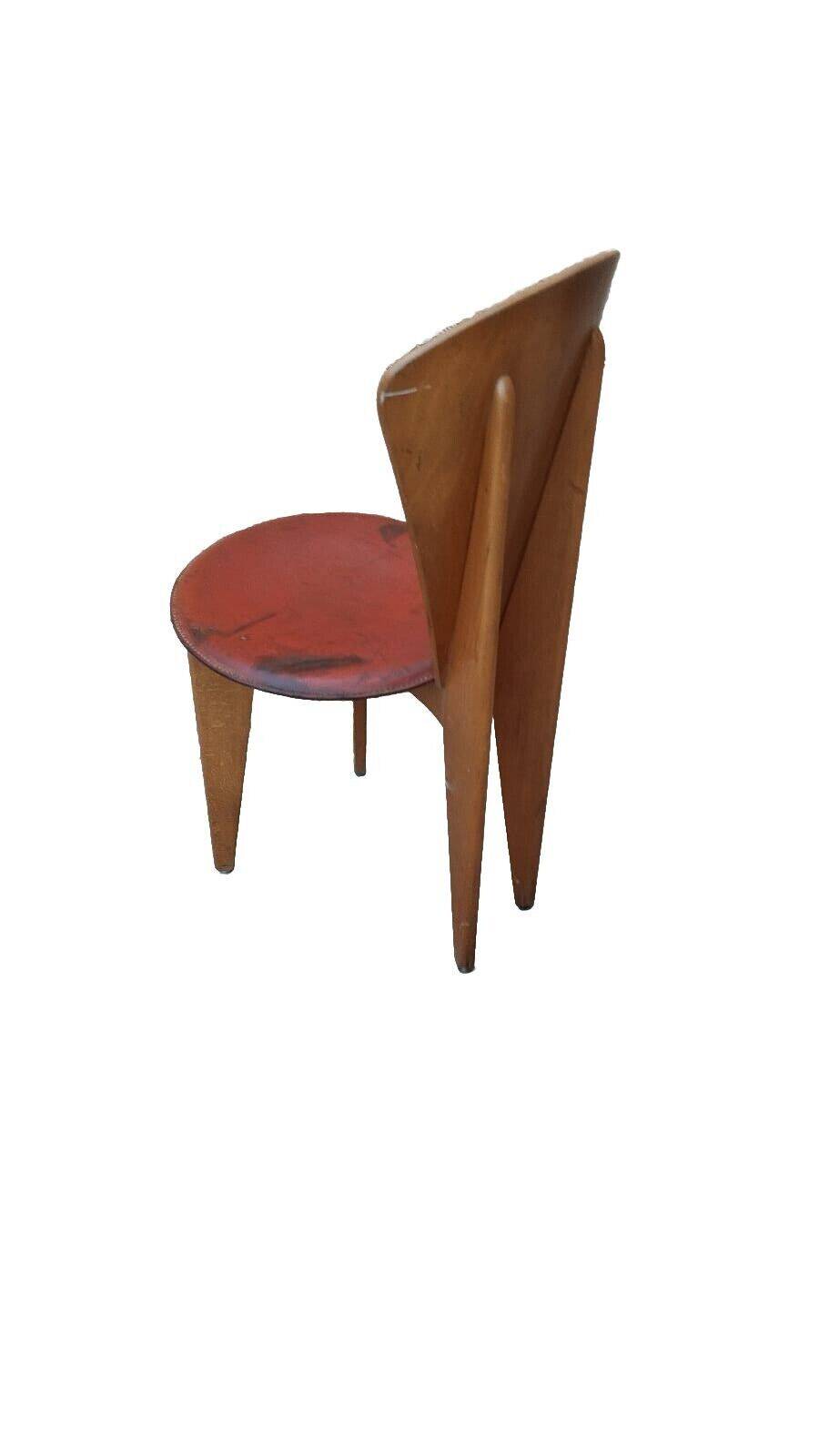 Beautiful Callegari design chair from the 70s, vintage wood